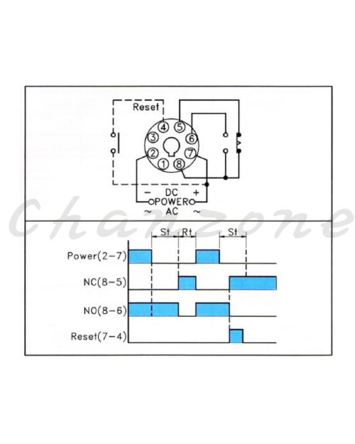 陽明電機 OFF DELAY系列-40*50mm 斷電延遲型計時器 H3-TF-3S/6S/10S/30S/60S/3M