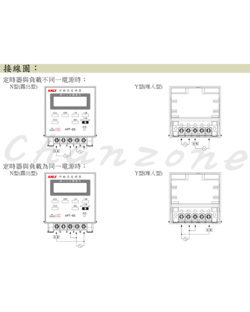 安良電氣 可程式定時器 APT-6S/ATP-6SB
