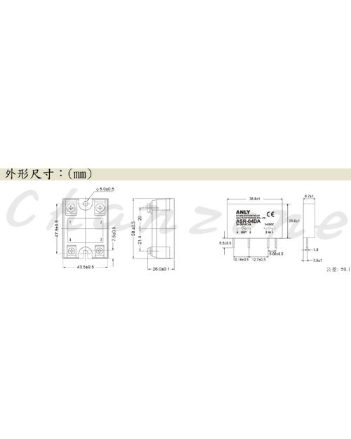 安良電氣 單相及可調式固態繼電器 ASR-□RA/ASR-□RA-H
