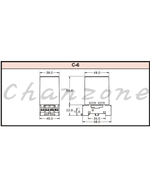 陽明電機 C系列-40*50mm盤內式 SENSOR控制器 C-10