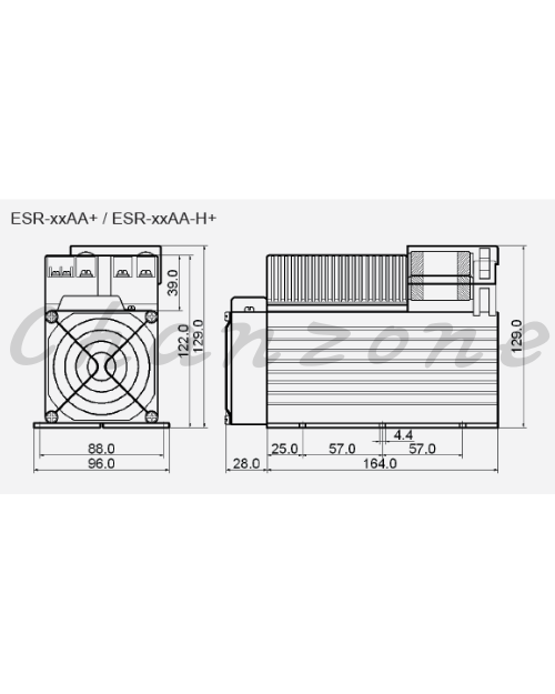 陽明電機 ESR-AA系列-標準型/AC to AC(含風扇+FUSE) 三相高功率固態模組 ESR-40/60/80/100AA+