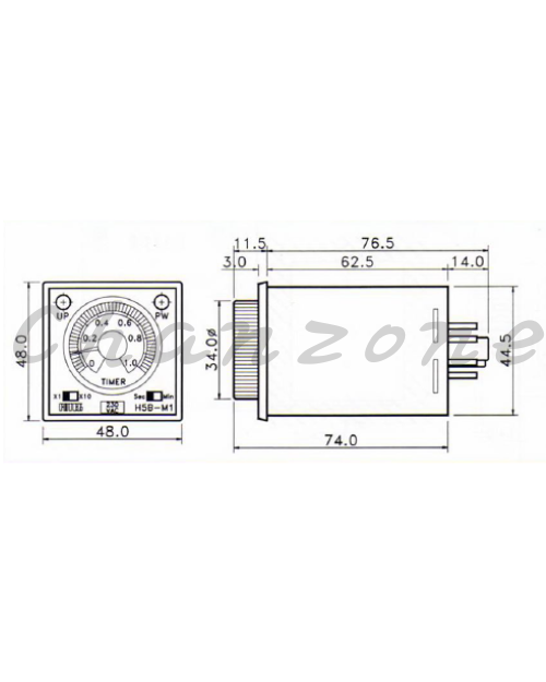 陽明電機 H5B系列-DIN48*48型 閃爍計時器 H5B-FK-M3