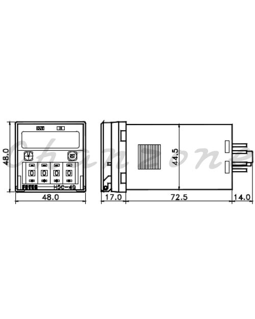 陽明電機 H5C系列-指撥數顯 一段設定型計數器 H5C-4D