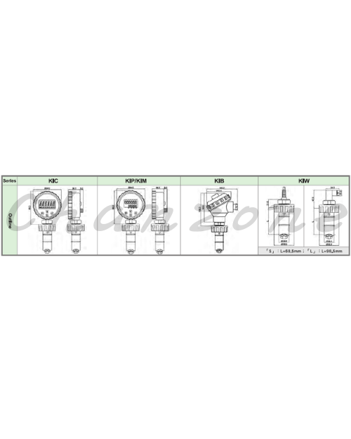陽明電機 KI系列-插管式/液體流量感測器 轉子式流量計 KIW-□□