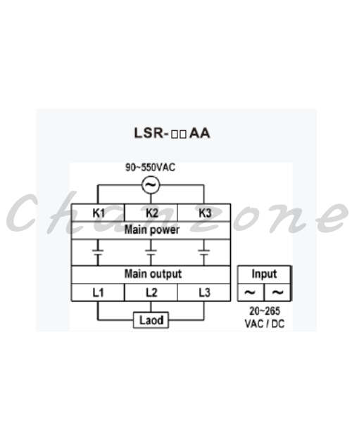 陽明電機 LSR-AA系列-標準型/AC to AC 三相加強散熱型固態模組 LSR-25AA