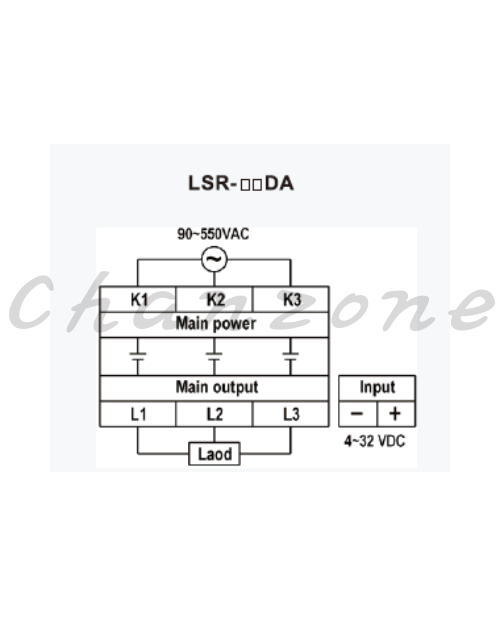 陽明電機 LSR-F-DA系列-標準型/DC to AC 三相保險絲型加強散熱固態模組 LSR-F-25DA