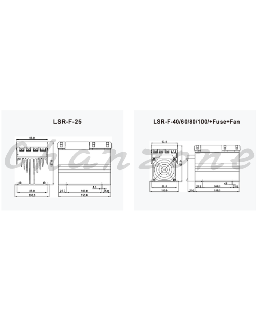 陽明電機 LSR-F-DA系列-標準型/DC to AC 三相保險絲型加強散熱固態模組 LSR-F-25DA