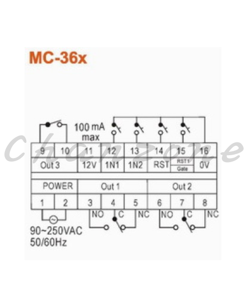 陽明電機 MC系列-二段設定型 多功能記數器 MC-342/MC-362