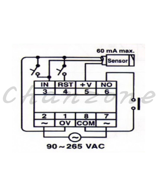 陽明電機 MC-4D系列-盤面式 電子計數器 MC48/50/60-4D