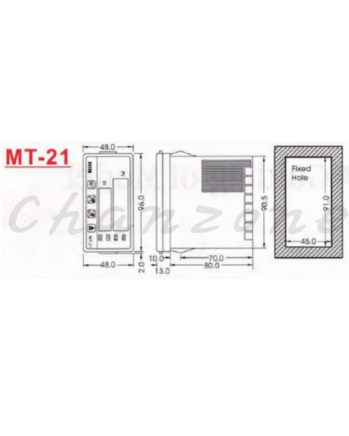 陽明電機 MT系列-96*48*80 FUZZY+PID 微電腦式溫度控制器 MT21-R/MT21-V/MT21-L