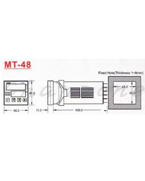 陽明電機 MT系列-48*48*100 FUZZY+PID 微電腦式溫度控制器 MT48-R/MT48-V/MT48-L