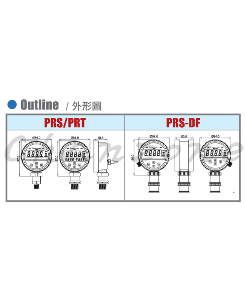 陽明電機 PRT&PRS系列-3吋單面顯示型 PRS/PRT-□□-□□ series