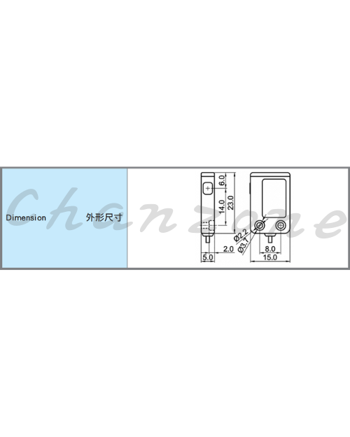 陽明電機 PS系列-扁型對照式 小型光電傳感器 PST-60P