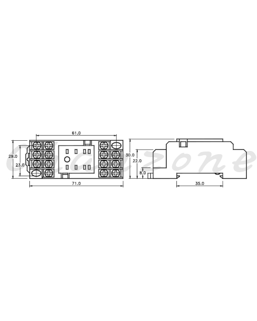 陽明電機 MY-4P系列-盤內式 計時器底座 PYF-14A