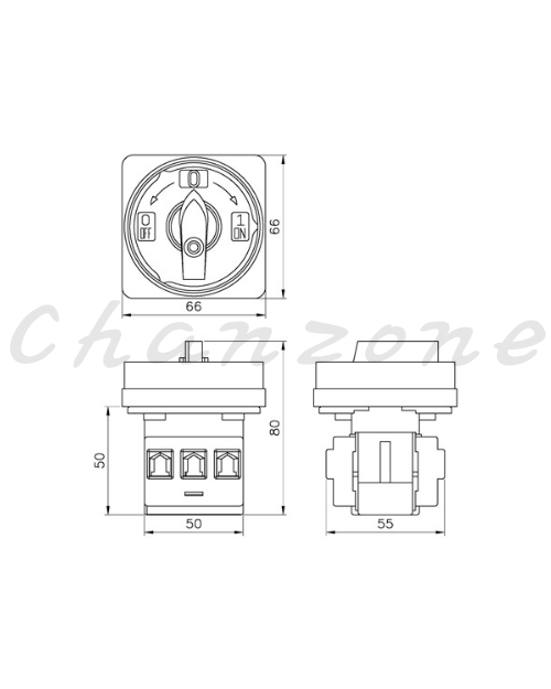 山河電機 SC系列-盤面3P/4P 電源專用開關 SC-88-3