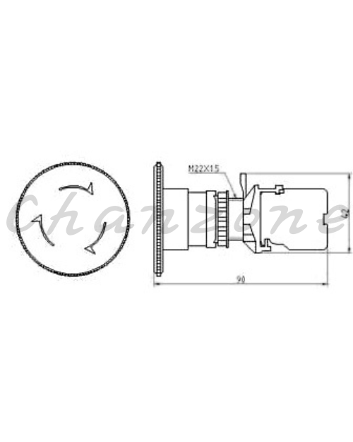 山河電機 ø22.25.30-SHB系列 Ø60連鎖式開關 SHBF-221-1/222-1