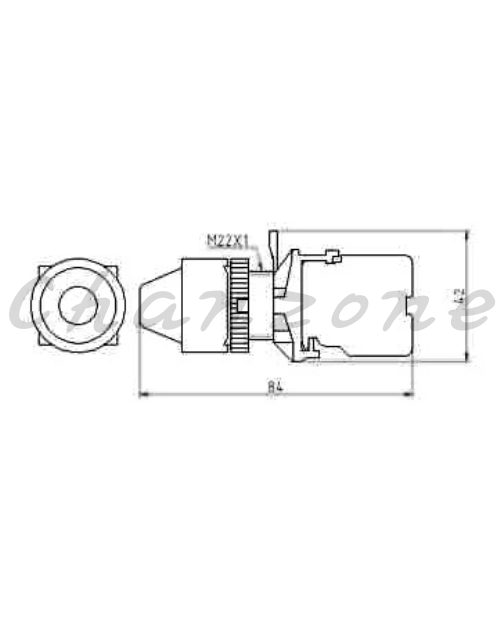 山河電機 ø22.25.30-SHB系列 錐型信號燈 SHBP-221/SHP-221T