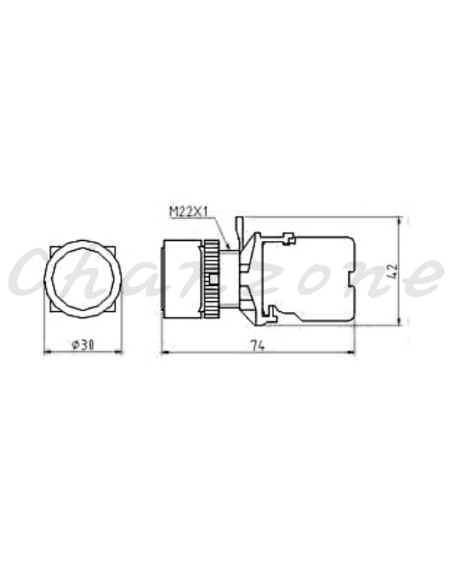山河電機 ø22.25.30-SHD系列 平行/凸頭/保護型按鈕 SHDB-221/223/225