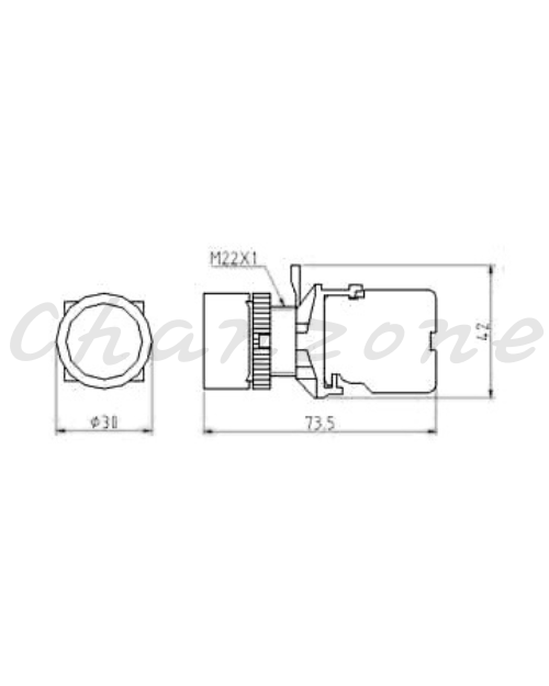 山河電機 ø22.25.30-SHD系列 平行/凸頭/保護型按鈕 SHDB-221/223/225