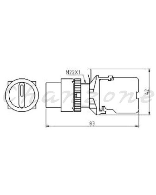 山河電機 ø22.25.30-SHD系列 短柄/長柄/短柄照光切替開關 SHDS-221/SHDS-222/SHDIS-221