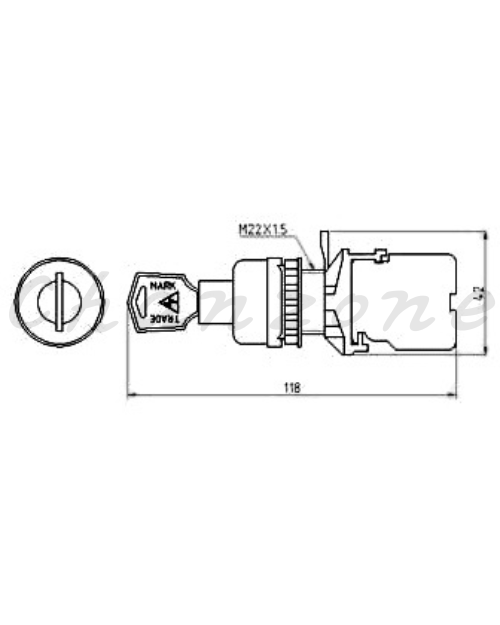 山河電機 ø22.25.30-SHD系列 附鎖開關 SHDK-221/SHDFK-221