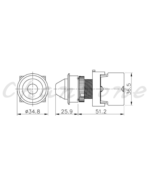 山河電機 ø30-平面型系列 金屬信號燈 SHDP-301G/SHDB-301G