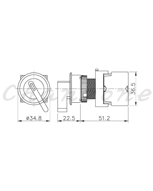 山河電機 ø30-平面型系列 切替開關 SHDS-301G/SHDIS-301G/SHDS-302G