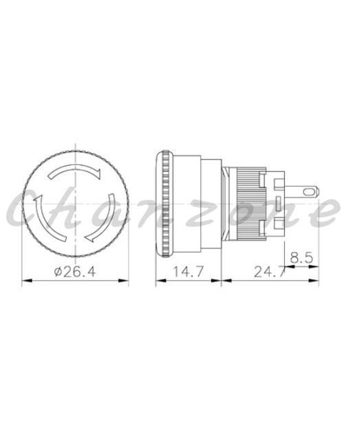 山河電機 ø16mm-平面型系列 連鎖式開關 SHGF-161