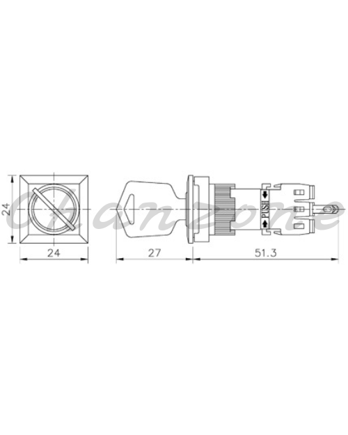 山河電機 ø16mm-平面型系列 手動復歸附鎖開關 SHGK-161/162/163