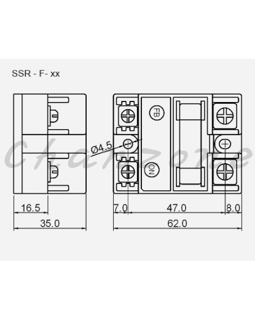 陽明電機 SCR-F-LA系列-標準型/線性控制SCR 單相保險絲型固態模組 SCR-F-10/25/40LA