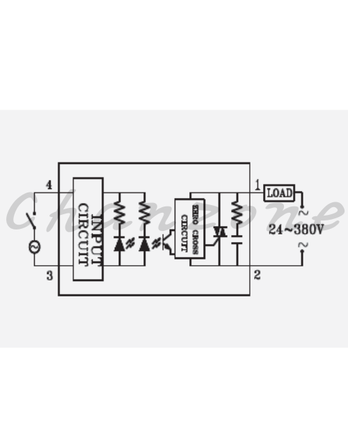 陽明電機 SSR-K-AA系列-標準型/鋁軌式AC to AC 單相散熱座一體成型固態模組 SSR-K10/20/30/40AA