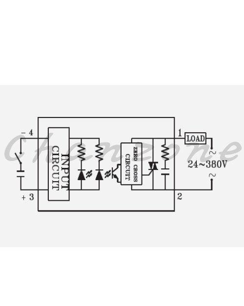 陽明電機 SSR-K-DA系列-高壓型/鋁軌式DC to AC 單相散熱座一體成型固態模組 SSR-K10/20/30/40DA-H