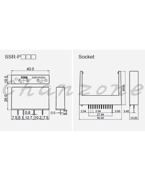 陽明電機 SSR-M/P系列-機板型/單相DC to DC 固態模組 SSR-P03DD/M05DD