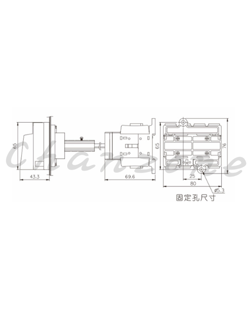 天得科技 4P電門開關 TDS466/480-BRB