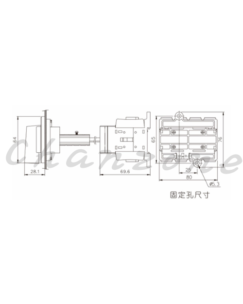 天得科技 4P電門開關 TDS466/480-BSR