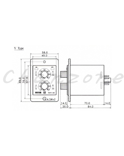 陽明電機 TDV系列-盤面式 雙調型計時器 TDVY-M3/M6/M3H/M6H