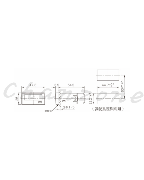 天得科技 無背光/背光加總計數器 THE-C/THE-CB