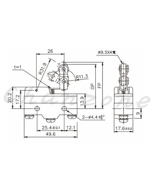 天得科技 微動開關 TM-1743-2