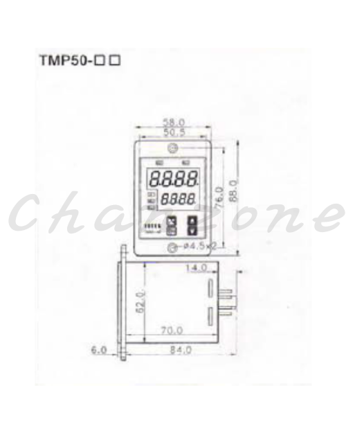 陽明電機 TMP-□D系列-盤面式 微電腦數字型延時計時器 TMP50-2D/3D/4D