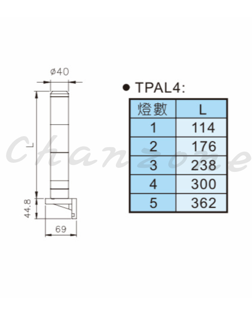 天得科技 積層式警示燈 TPAL4