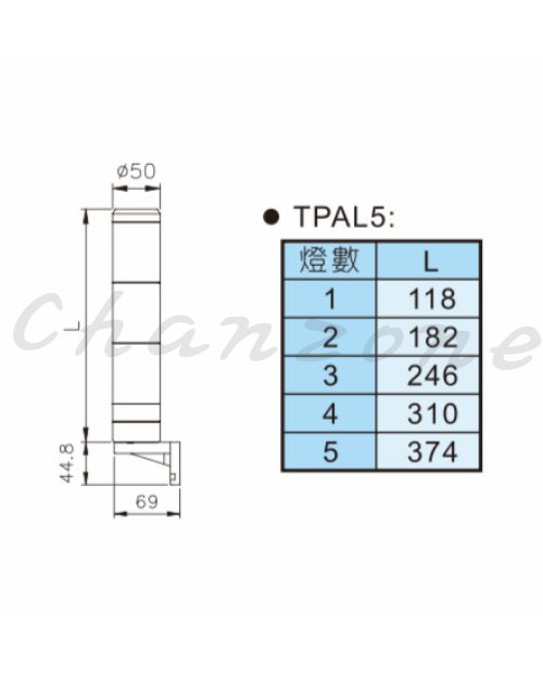 天得科技 積層式警示燈 TPAL5