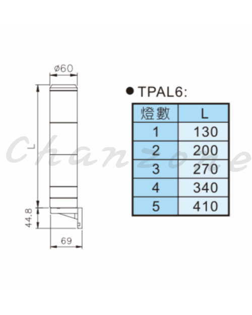 天得科技 積層式警示燈 TPAL6
