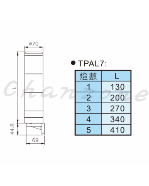 天得科技 積層式警示燈 TPAL7