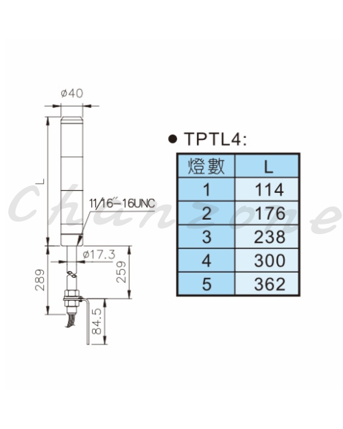 天得科技 積層式警示燈 TPTL4