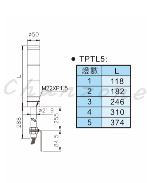 天得科技 積層式警示燈 TPTL5