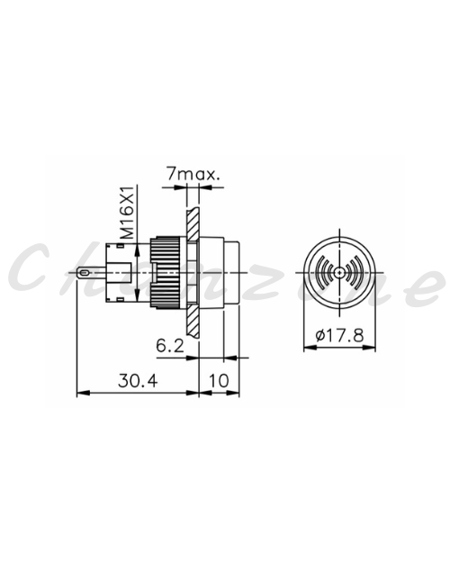 天得科技 Ø16m/m蜂鳴器/蜂鳴指示燈 TT16-BILR