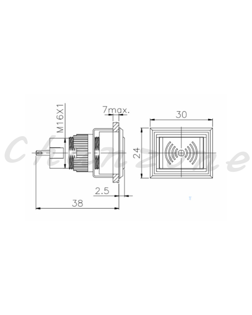 天得科技 Ø16m/m埋入式蜂鳴器/蜂鳴指示燈 TTR16-BILBL