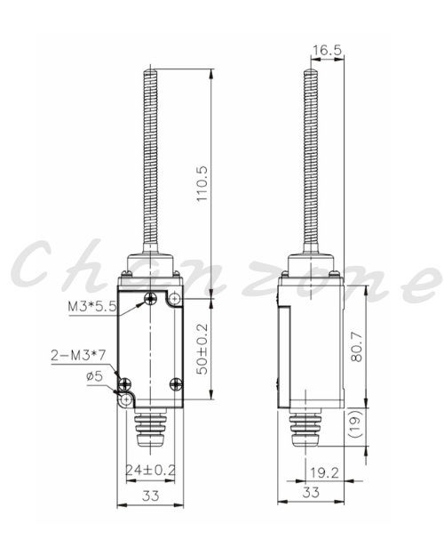 天得科技 小型立式限動開關 TZ-1167