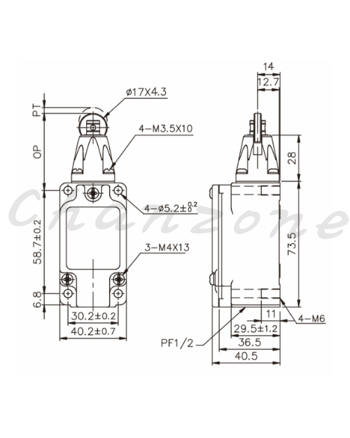 天得科技 立式限動開關 TZ-5102