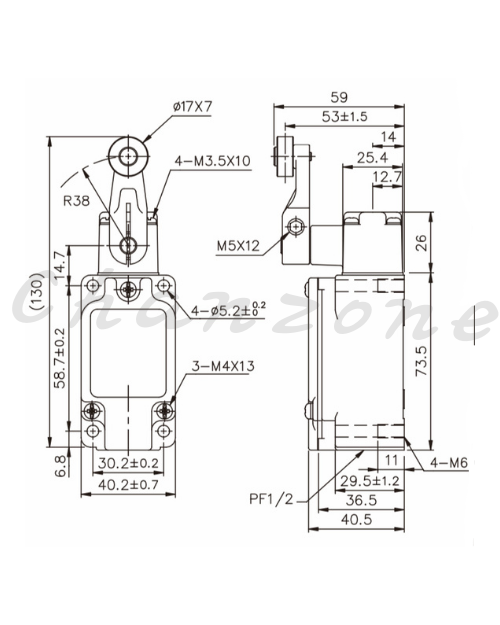 天得科技 立式限動開關 TZ-5104 TZ-5104-2